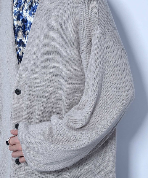 HARE（ハレ）の「ボリュームスリーブユルアミニットカーディガン(HARE)（ニット/セーター・メンズ・ブラック/グレー/ピンク・FREE）」の5枚目の写真