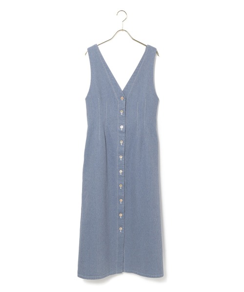 MADEMOISELLE ROPE'(マドモアゼル ロペ)の「【秋まで使える】アップサイクルデニムワンピース(ワンピース・レディース・ブルー・38/36)」の11枚目の写真