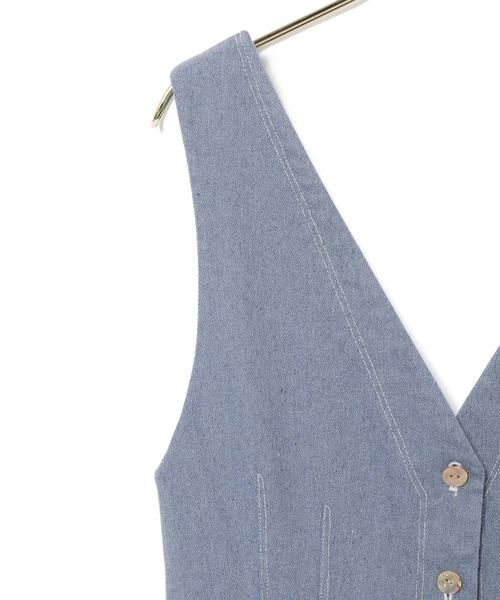 MADEMOISELLE ROPE'(マドモアゼル ロペ)の「【秋まで使える】アップサイクルデニムワンピース(ワンピース・レディース・ブルー・38/36)」の6枚目の写真