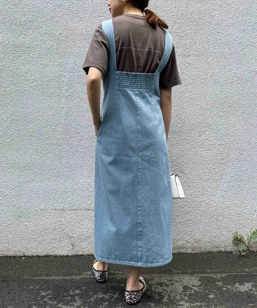 MADEMOISELLE ROPE'(マドモアゼル ロペ)の「【秋まで使える】アップサイクルデニムワンピース(ワンピース・レディース・ブルー・38/36)」の16枚目の写真