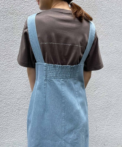 MADEMOISELLE ROPE'(マドモアゼル ロペ)の「【秋まで使える】アップサイクルデニムワンピース(ワンピース・レディース・ブルー・38/36)」の18枚目の写真