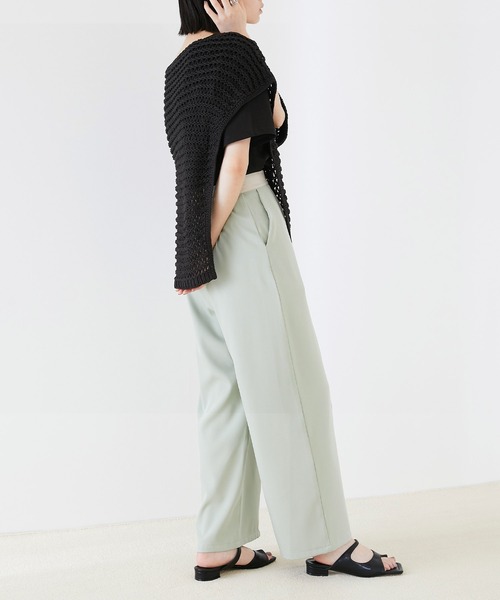 EMMA（EMMA CLOTHES）（エマ）の「【EMMA】メッシュレイヤードニット 半袖セット（Tシャツ/カットソー・レディース・ブラック/ベージュ/ブラウン・FREE）」の21枚目の写真