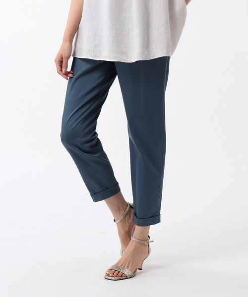 SALE／55%OFF】】！「L」 【洗える】 HSサテンテーパードパンツ 