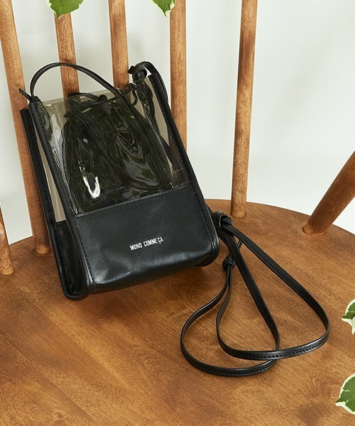 MONO　COMME CA（モノコムサ）の「クリア ミニポシェット（ショルダーバッグ・レディース・ブラック/ブラウン/ベージュ/パイソン・FREE）」の2枚目の写真