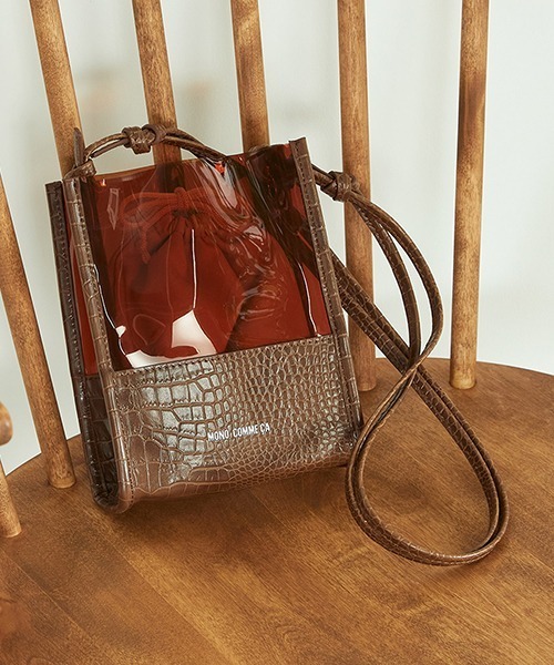 MONO　COMME CA（モノコムサ）の「クリア ミニポシェット（ショルダーバッグ・レディース・ブラック/ブラウン/ベージュ/パイソン・FREE）」の18枚目の写真