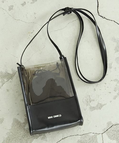 MONO　COMME CA（モノコムサ）の「クリア ミニポシェット（ショルダーバッグ・レディース・ブラック/ブラウン/ベージュ/パイソン・FREE）」の9枚目の写真