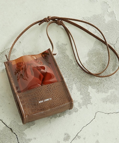 MONO　COMME CA（モノコムサ）の「クリア ミニポシェット（ショルダーバッグ・レディース・ブラック/ブラウン/ベージュ/パイソン・FREE）」の19枚目の写真