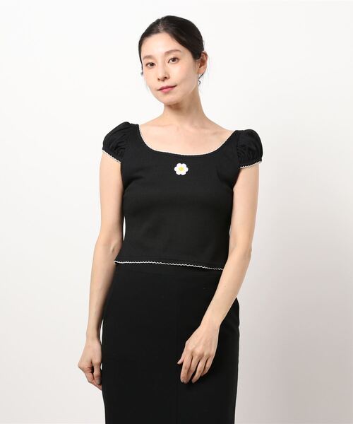 lilLilly（リルリリー）の「ワッフルミニトップス（Tシャツ/カットソー・レディース・イエロー/ブルー/ブラック/ホワイト・FREE）」の16枚目の写真