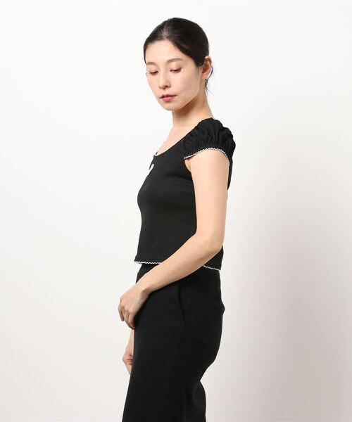 lilLilly（リルリリー）の「ワッフルミニトップス（Tシャツ/カットソー・レディース・イエロー/ブルー/ブラック/ホワイト・FREE）」の17枚目の写真