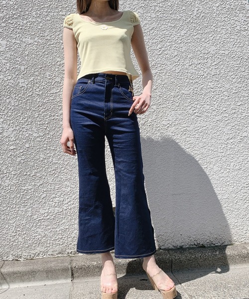 lilLilly（リルリリー）の「ワッフルミニトップス（Tシャツ/カットソー・レディース・イエロー/ブルー/ブラック/ホワイト・FREE）」の21枚目の写真