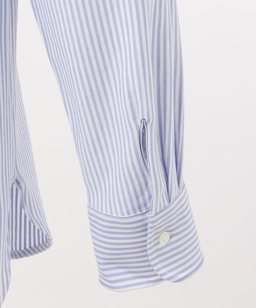 J.PRESS(ジェイプレス)の「【J.PRESS PLUS】シャンブレー ジャージ キャンディーストライプ ドレスシャツ(ビジネスシャツ・メンズ・サックスブルー系1・MEDIUM/LARGE/X-LARGE)」の5枚目の写真