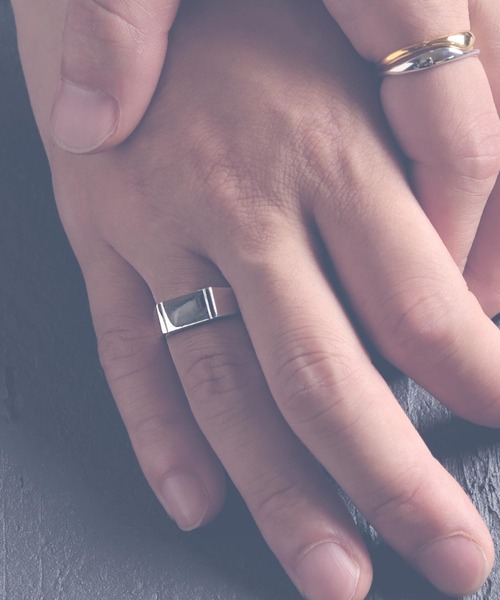 YArKA（ヤーカ）の「【YArKA/ヤーカ】rectangle design ring[drr]/長方形デザインリング silver925（リング・メンズ・シルバー/その他11・#13/#17/#19/#11/#15/#21/#23）」の2枚目の写真