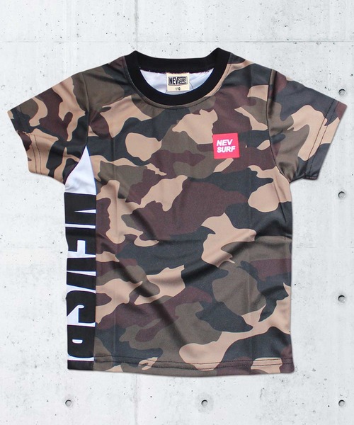 DRY MESH サイドプリント迷彩半袖Tシャツ カットソー キッズ（T
