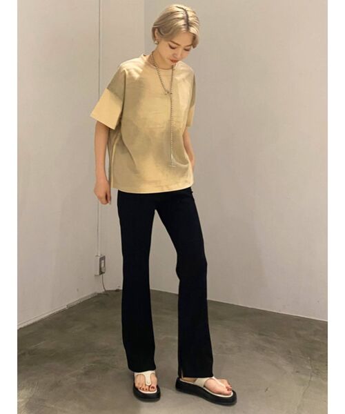 EMODA（エモダ）の「マークウエストフレアパンツ（その他パンツ・レディース・アイボリー/ブラウン/ブラック・SMALL/MEDIUM）」の10枚目の写真