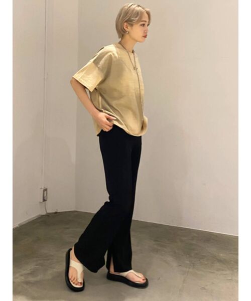 EMODA（エモダ）の「マークウエストフレアパンツ（その他パンツ・レディース・アイボリー/ブラウン/ブラック・SMALL/MEDIUM）」の11枚目の写真