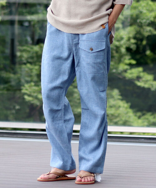 BEAMS LIGHTS（ビームスライツ）の「BEAMS LIGHTS / ドライ タッチ ミリタリーパンツ（カーゴパンツ・メンズ・ベージュ/ネイビー/ブルー・SMALL/MEDIUM/LARGE）」の3枚目の写真