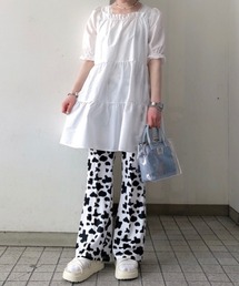 WEGO | WEGO/スクエアネックティアードミニワンピース(チュニック)
