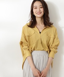 N.（N. Natural Beauty Basic） | 麻混ビッグポケットシャツ(シャツ/ブラウス)