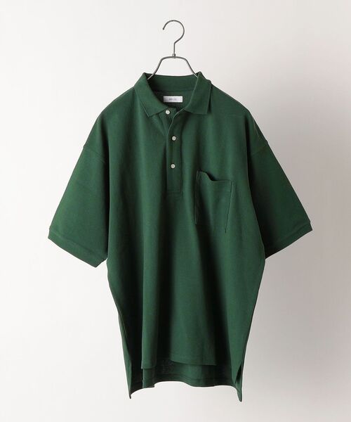 SHIPS any（シップス エニィ）の「*SHIPS any: マルチファンクション オーバーサイズ ポロシャツ◇（ポロシャツ・メンズ・ホワイト/ブラック/ネイビー/カーキ/グリーン/グレー・SMALL/MEDIUM/LARGE）」の6枚目の写真