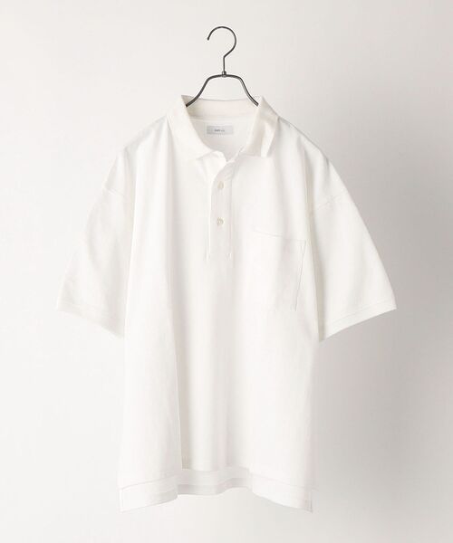 SHIPS any（シップス エニィ）の「*SHIPS any: マルチファンクション オーバーサイズ ポロシャツ◇（ポロシャツ・メンズ・ホワイト/ブラック/ネイビー/カーキ/グリーン/グレー・SMALL/MEDIUM/LARGE）」の13枚目の写真