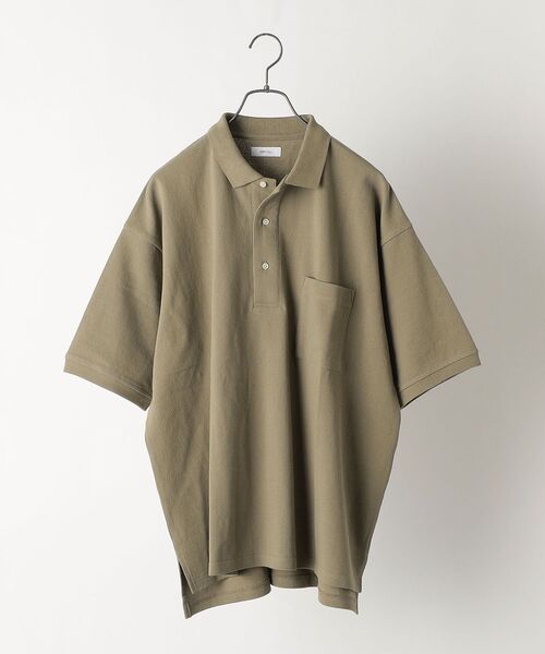 SHIPS any（シップス エニィ）の「*SHIPS any: マルチファンクション オーバーサイズ ポロシャツ◇（ポロシャツ・メンズ・ホワイト/ブラック/ネイビー/カーキ/グリーン/グレー・SMALL/MEDIUM/LARGE）」の11枚目の写真