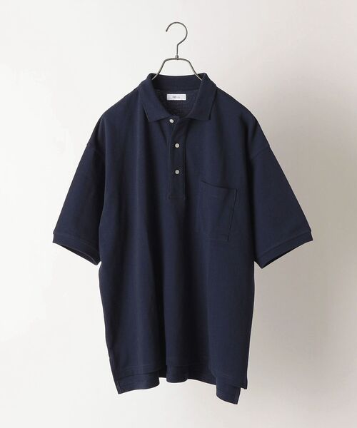 SHIPS any（シップス エニィ）の「*SHIPS any: マルチファンクション オーバーサイズ ポロシャツ◇（ポロシャツ・メンズ・ホワイト/ブラック/ネイビー/カーキ/グリーン/グレー・SMALL/MEDIUM/LARGE）」の7枚目の写真