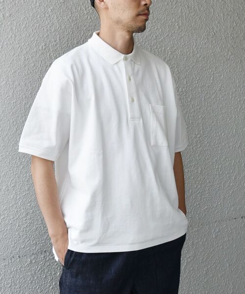 SHIPS any（シップス エニィ）の「*SHIPS any: マルチファンクション オーバーサイズ ポロシャツ◇（ポロシャツ・メンズ・ホワイト/ブラック/ネイビー/カーキ/グリーン/グレー・SMALL/MEDIUM/LARGE）」の21枚目の写真