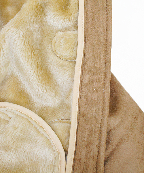 CIAOPANIC（チャオパニック）の「【Ciaopanic】フェイクムートンダッフルコート（ダッフルコート・レディース・ブラック/ベージュ・FREE）」の10枚目の写真