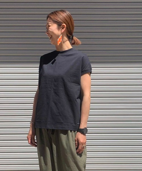 MANASTASH(マナスタッシュ)の「MANASTASH/マナスタッシュ SHELTECH FRENCH TEE シェルテック フレンチスリーブT(Tシャツ/カットソー・レディース・ホワイト/ブラック/ベージュ/カーキ/その他・FREE)」の3枚目の写真