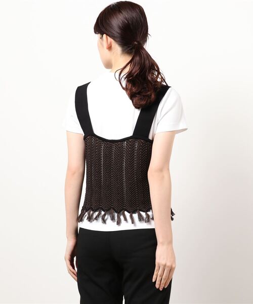 LOWRYS FARM（ローリーズファーム）の「フリンジビスチェ　947813（ベスト・レディース・ブラック/イエロー/アイボリー・FREE）」の11枚目の写真