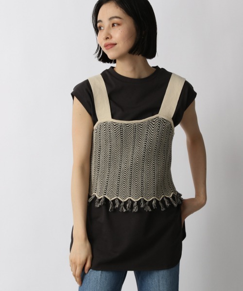 LOWRYS FARM（ローリーズファーム）の「フリンジビスチェ　947813（ベスト・レディース・ブラック/イエロー/アイボリー・FREE）」の18枚目の写真