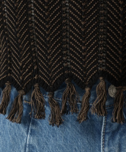 LOWRYS FARM（ローリーズファーム）の「フリンジビスチェ　947813（ベスト・レディース・ブラック/イエロー/アイボリー・FREE）」の19枚目の写真