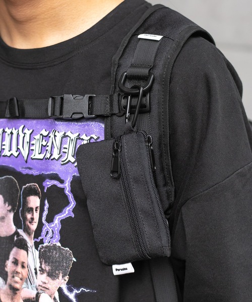 Perushu（ペルーシュ）の「Perushuロゴバックパック【パスケース付き】（バックパック/リュック・メンズ・ブラック・FREE）」の9枚目の写真