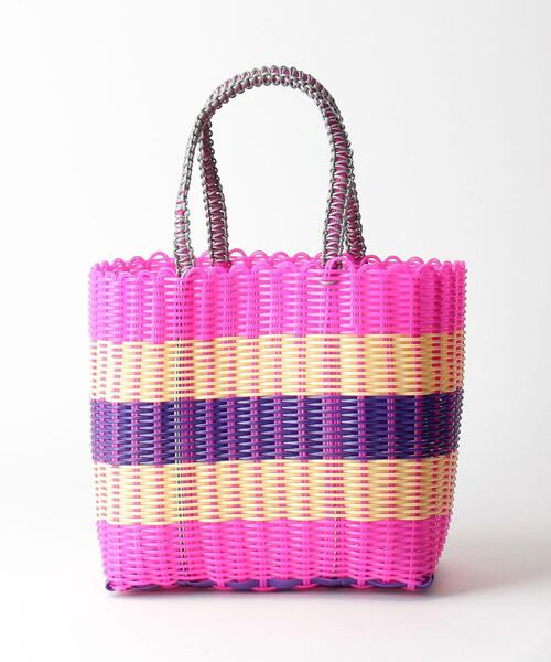 THE STATION STORE（ザ ステーション ストア）の「＜SSCONI＞ バスケット バッグ（かごバッグ・レディース・ブラック/ダークブラウン/ピンク・FREE）」の3枚目の写真