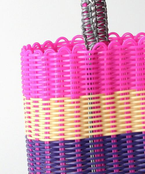 THE STATION STORE（ザ ステーション ストア）の「＜SSCONI＞ バスケット バッグ（かごバッグ・レディース・ブラック/ダークブラウン/ピンク・FREE）」の8枚目の写真