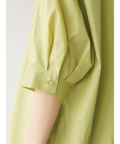 CRAFT STANDARD BOUTIQUE（クラフトスタンダードブティック）の「シャーリングヤーンチュニックシャツ　＊（シャツ/ブラウス・レディース・ライトブルー/オフホワイト/イエロー/モカ・FREE）」の20枚目の写真