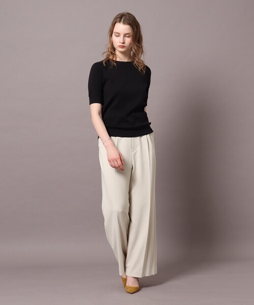 DRESSTERIOR（ドレステリア）の「ラグランハーフスリーブプルオーバー（Tシャツ/カットソー・レディース・ネイビー/アイボリー/ブラック系8/ライトグレー/ブルー・02/04/01/03）」の7枚目の写真