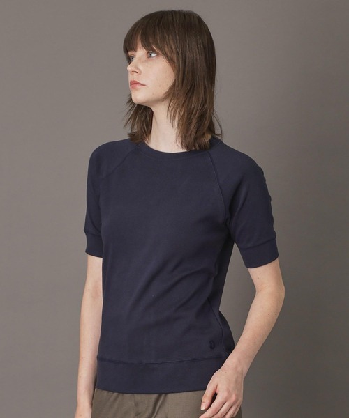 DRESSTERIOR（ドレステリア）の「ラグランハーフスリーブプルオーバー（Tシャツ/カットソー・レディース・ネイビー/アイボリー/ブラック系8/ライトグレー/ブルー・02/04/01/03）」の4枚目の写真