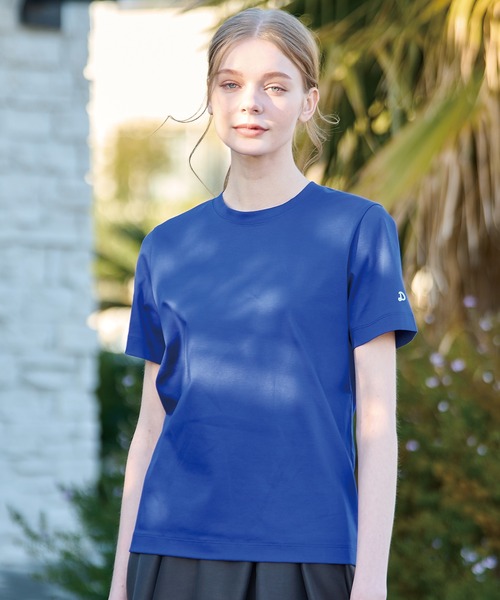 DRESSTERIOR（ドレステリア）の「ラグランハーフスリーブプルオーバー（Tシャツ/カットソー・レディース・ネイビー/アイボリー/ブラック系8/ライトグレー/ブルー・02/04/01/03）」の5枚目の写真