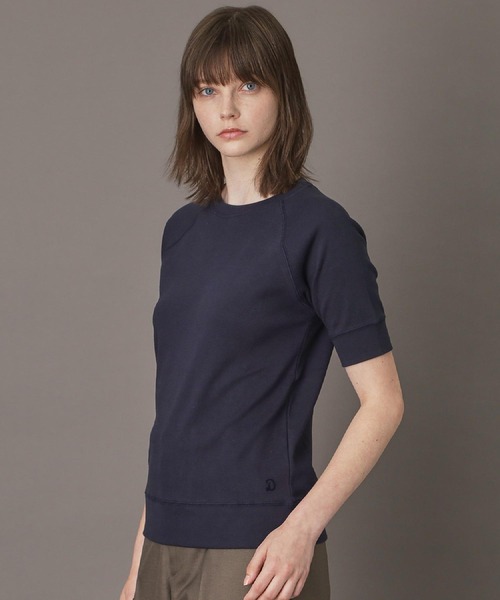 DRESSTERIOR（ドレステリア）の「ラグランハーフスリーブプルオーバー（Tシャツ/カットソー・レディース・ネイビー/アイボリー/ブラック系8/ライトグレー/ブルー・02/04/01/03）」の18枚目の写真