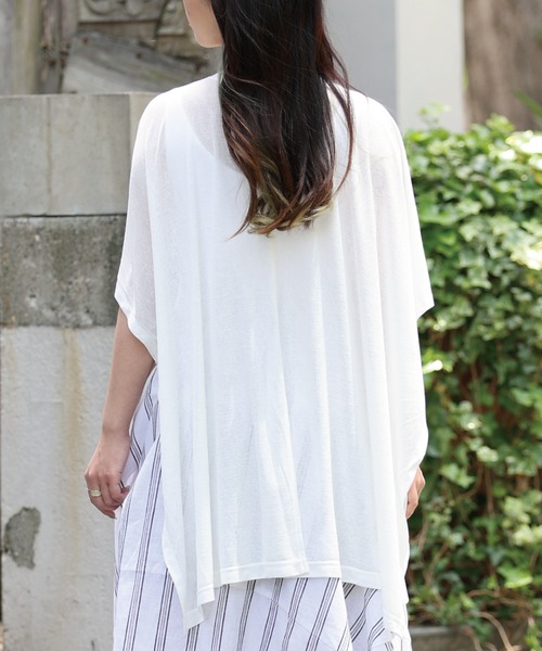 ARCANUM DESIGN（アルカナムデザイン）の「ARL 前後２WAYポンチョ風トップス（Tシャツ/カットソー・レディース・ホワイト/ブラック/ブルー・FREE）」の8枚目の写真