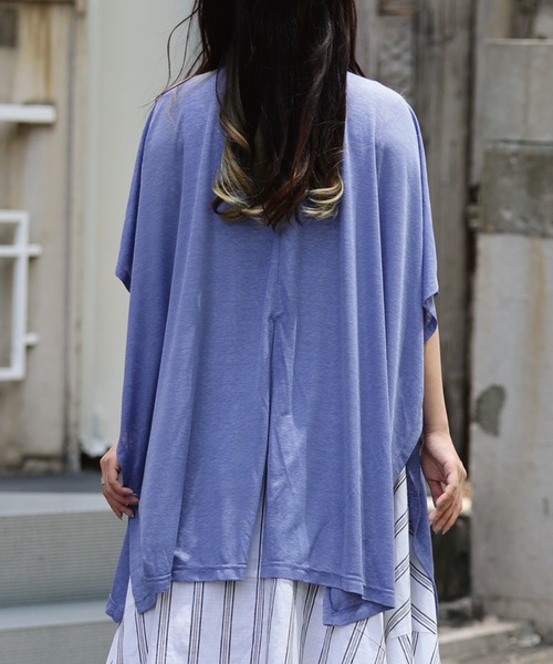 ARCANUM DESIGN（アルカナムデザイン）の「ARL 前後２WAYポンチョ風トップス（Tシャツ/カットソー・レディース・ホワイト/ブラック/ブルー・FREE）」の20枚目の写真