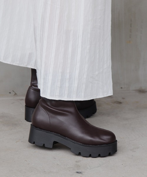 EVOL（イーボル）の「【EVOL】  ストレッチブーツ IR9699（ブーツ・レディース・ブラック/ブラウン・LL/S/M/L）」の15枚目の写真