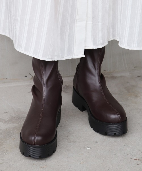 EVOL（イーボル）の「【EVOL】  ストレッチブーツ IR9699（ブーツ・レディース・ブラック/ブラウン・LL/S/M/L）」の16枚目の写真