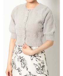 ミニシャギーコンパクトニットカーディガン