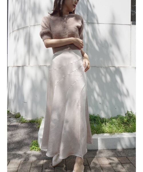 MERCURYDUO（マーキュリーデュオ）の「ミニシャギーコンパクトニットカーディガン（カーディガン/ボレロ・レディース・ブラウン/アイボリー/ミント/ラベンダー・FREE）」の12枚目の写真