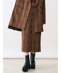 フロントボタンペンシルスカート