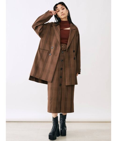 MURUA（ムルーア）の「フロントボタンペンシルスカート（スカート・レディース・グリーン/モカ/その他1・1/2）」の5枚目の写真