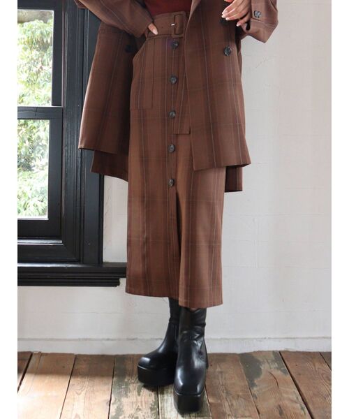 MURUA（ムルーア）の「フロントボタンペンシルスカート（スカート・レディース・グリーン/モカ/その他1・1/2）」の7枚目の写真