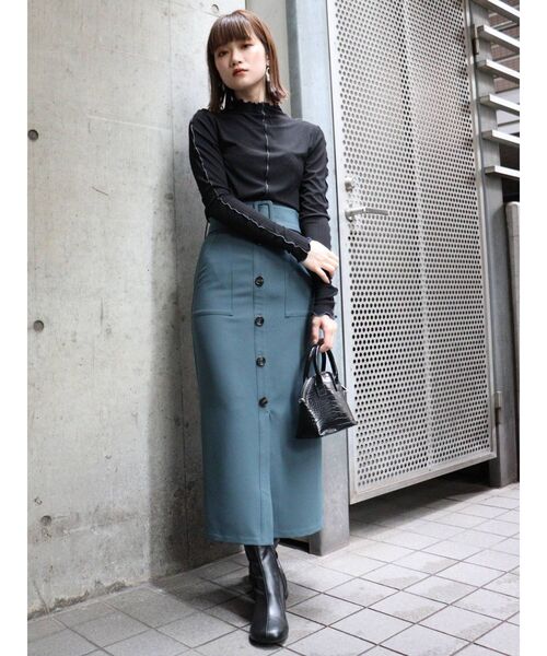 MURUA（ムルーア）の「フロントボタンペンシルスカート（スカート・レディース・グリーン/モカ/その他1・1/2）」の11枚目の写真